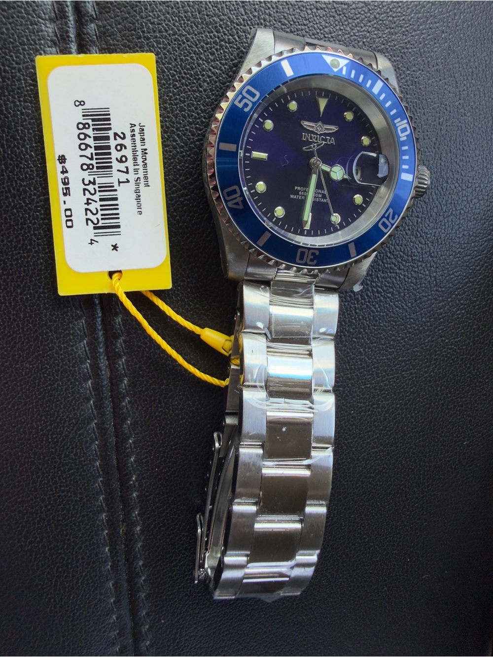 NWT Invicta Pro Diver 230378 Blue Dial Stainless Steel 200M Quartz Men’s Watch